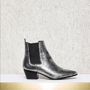 Maje Silver Ankle Booties